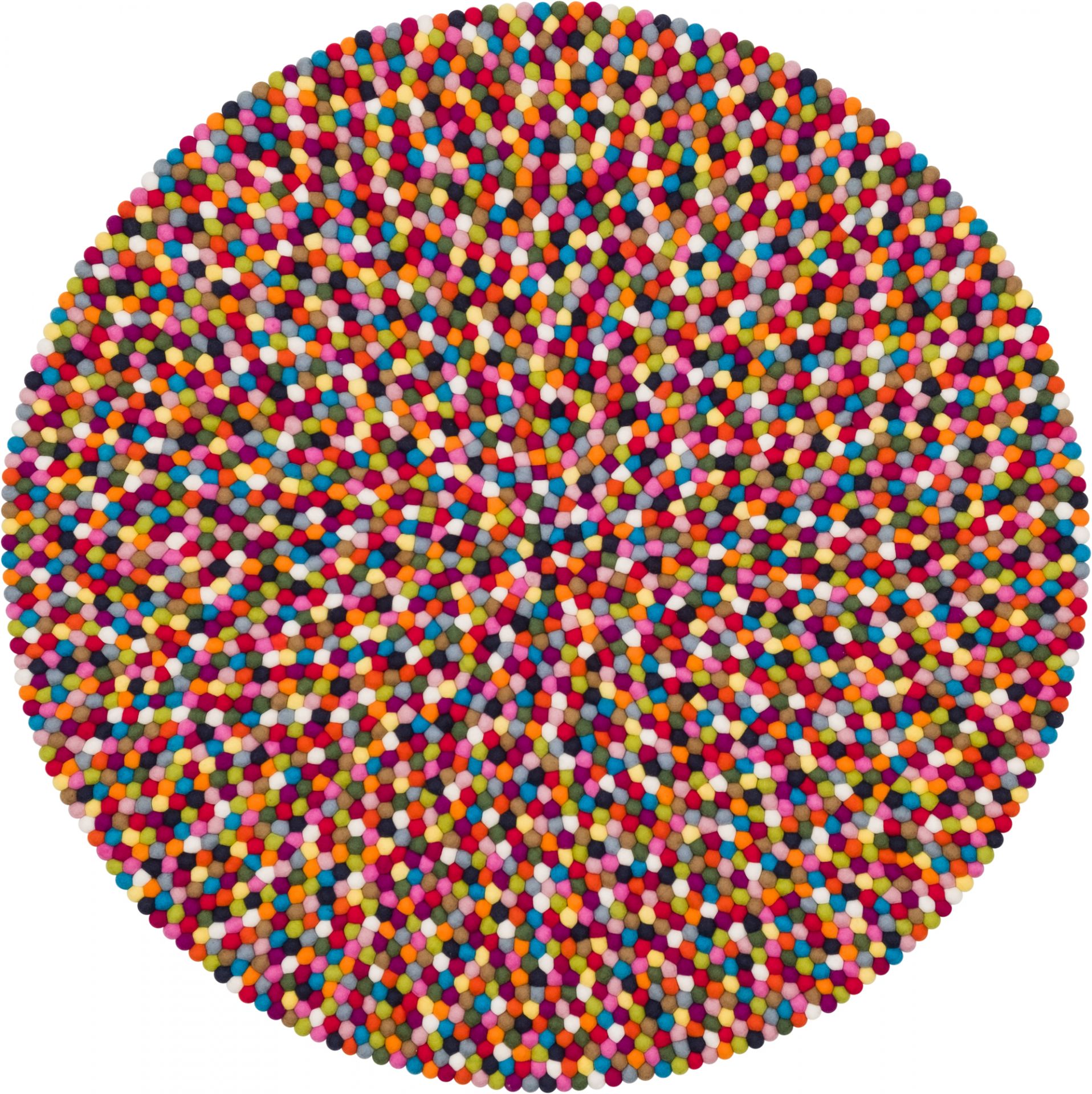Filzkugel Teppich rund 180 cm myfelt